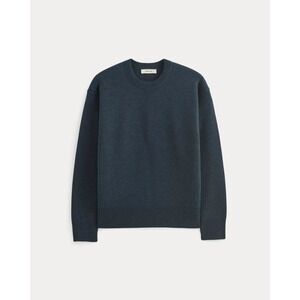 Everlane Luxe Double Knit Organic Cotton Crew Sweater Indigo Medium New W/ Tag